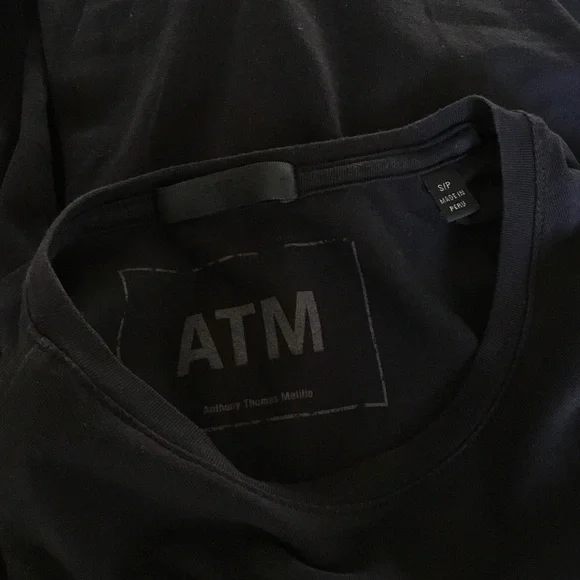 ATM Anthony Thomas Melillo Black Long Sleeve Fitted Shirt - Picture 5 of 8